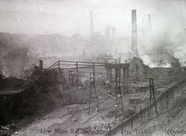 Black and white photo of low moor