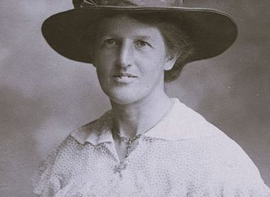 Black and white photo portrait of a woman